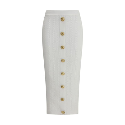Balmain Midirock aus Strick