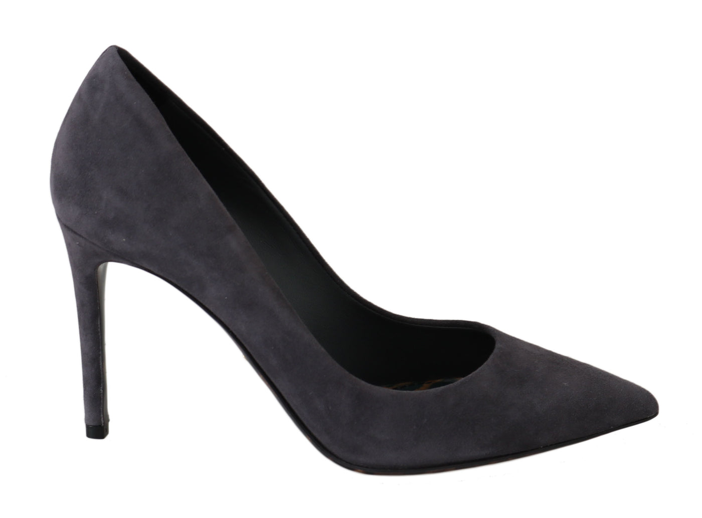 Dolce & Gabbana Graue Wildleder Leder Stiletto Schuhe Heels