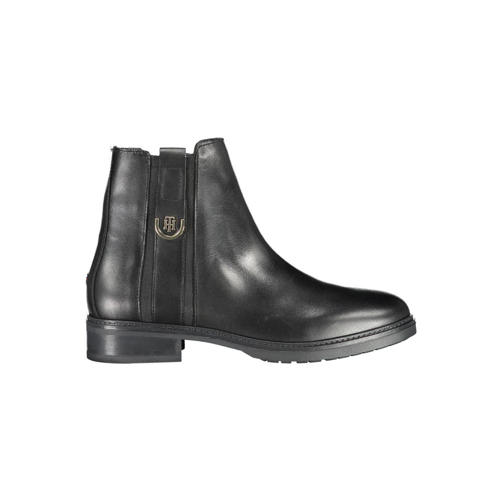 Tommy Hilfiger Schwarzes Leder Damen Stiefel