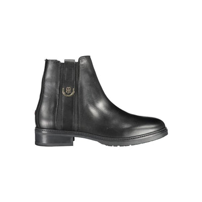 Tommy Hilfiger Schwarzes Leder Damen Stiefel