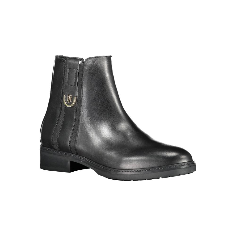 Tommy Hilfiger Schwarzes Leder Damen Stiefel