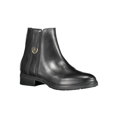 Tommy Hilfiger Schwarzes Leder Damen Stiefel