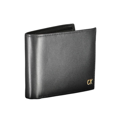 Calvin Klein Schwarzes Leder Portemonnaie