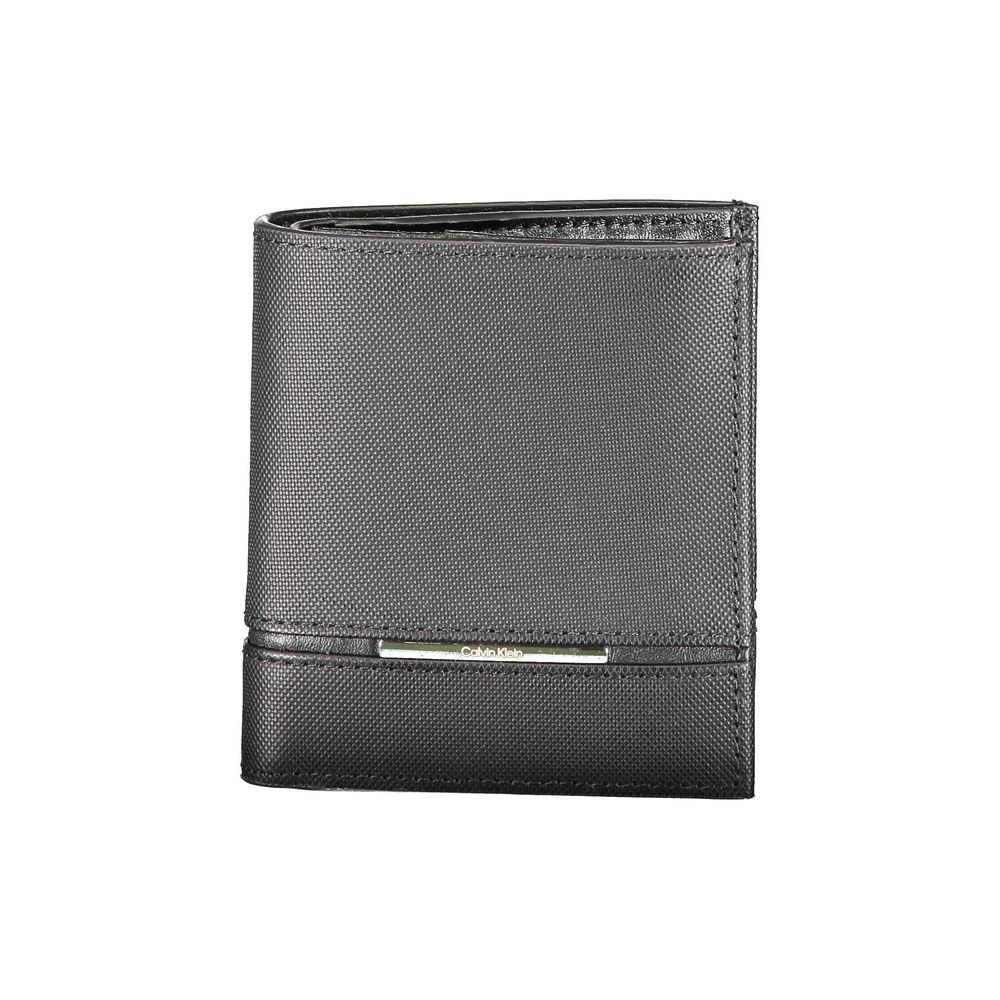 Calvin Klein Schwarzes Leder Portemonnaie