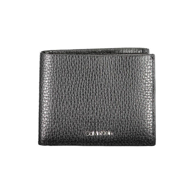 Calvin Klein Schwarzes Leder Portemonnaie