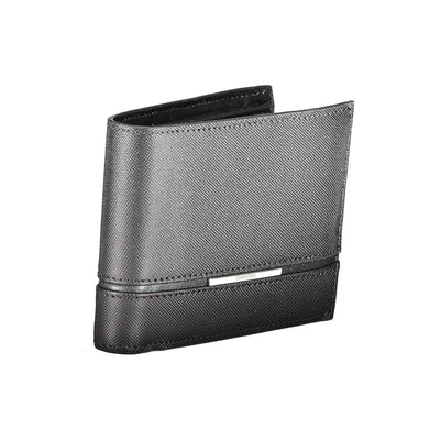 Calvin Klein Schwarzes Leder Portemonnaie
