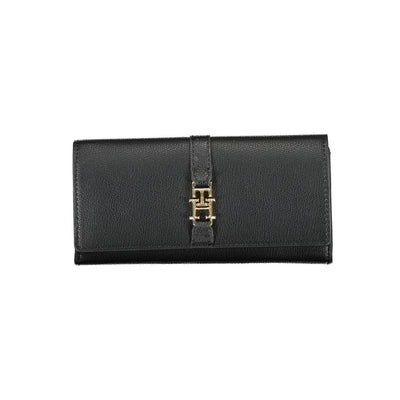 Tommy Hilfiger Schwarzes Portemonnaie aus Polyethylen