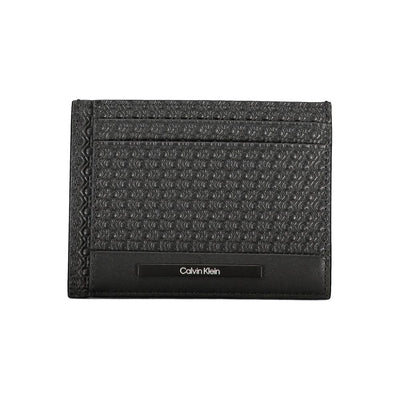 Calvin Klein Schwarzes Leder Portemonnaie
