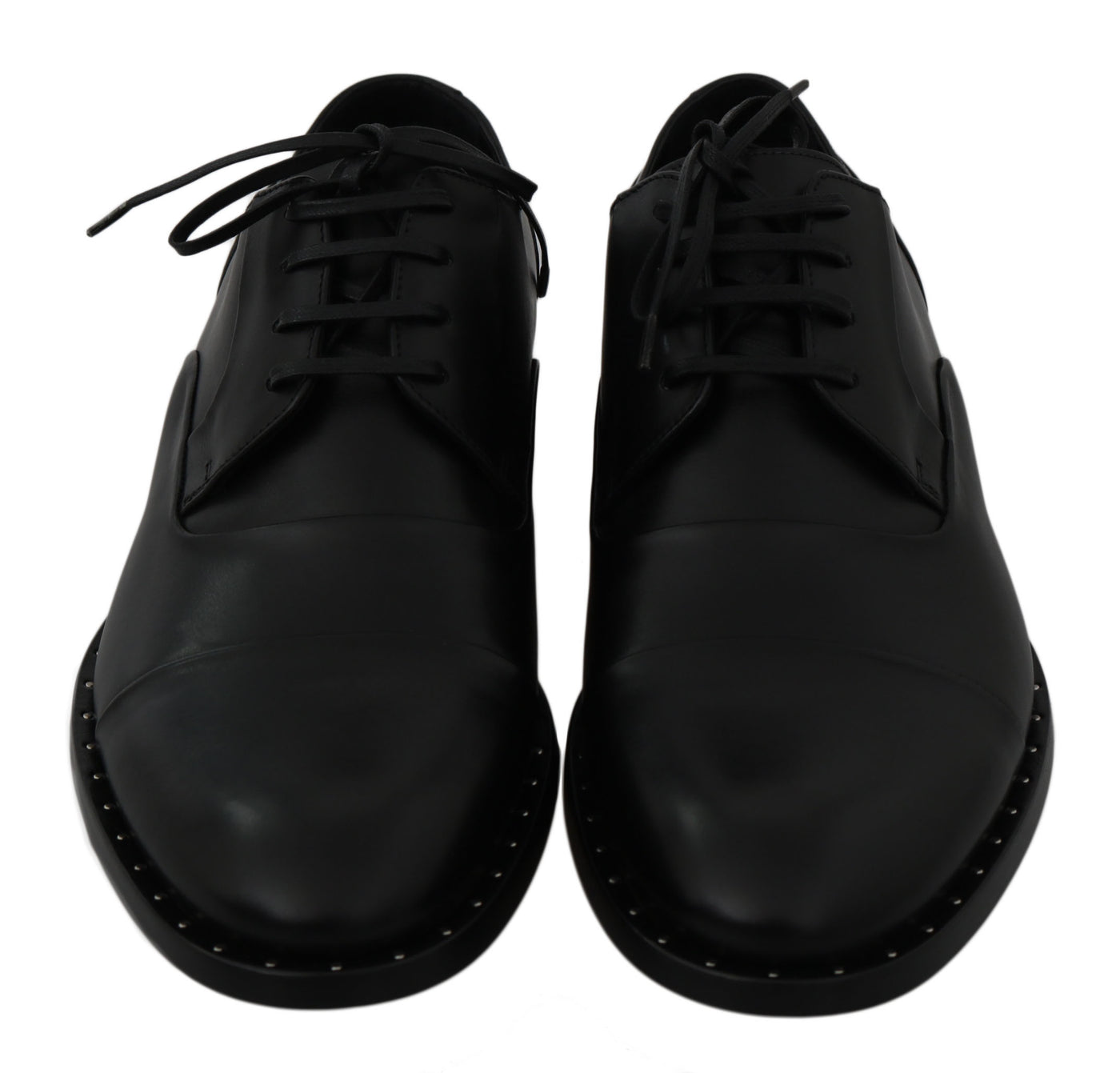 Dolce & Gabbana Schwarzes Leder Derby Formale Schuhe