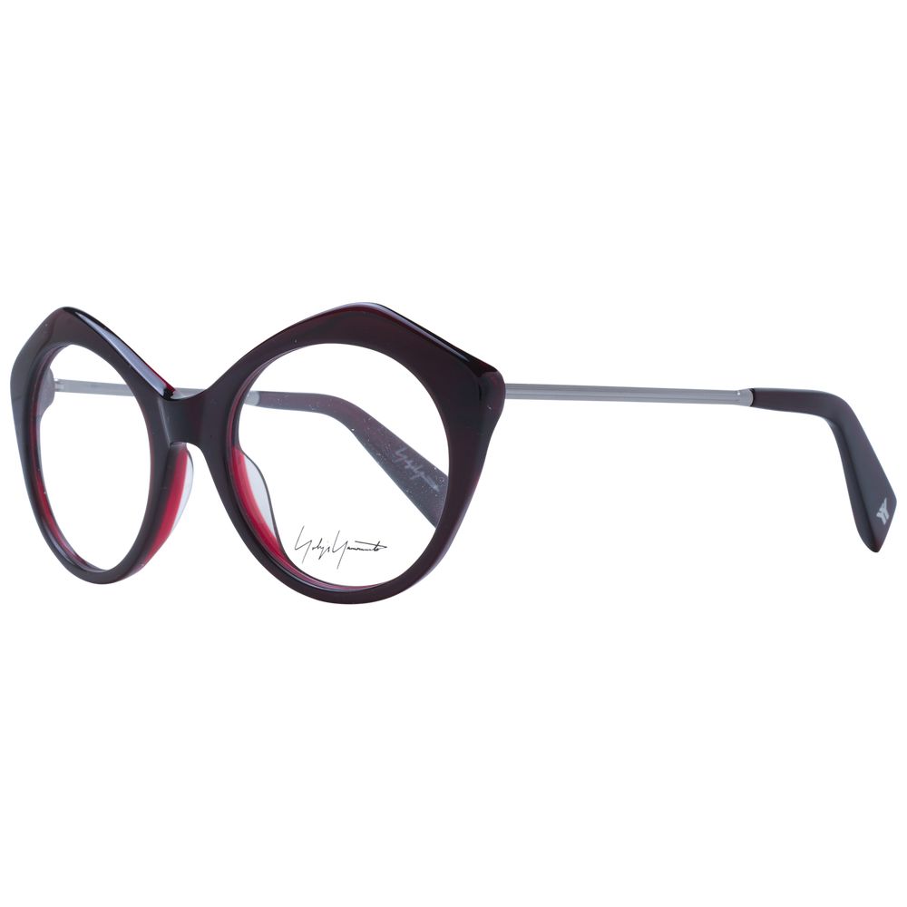 Yohji Yamamoto Burgunderfarbene optische Unisex-Rahmen