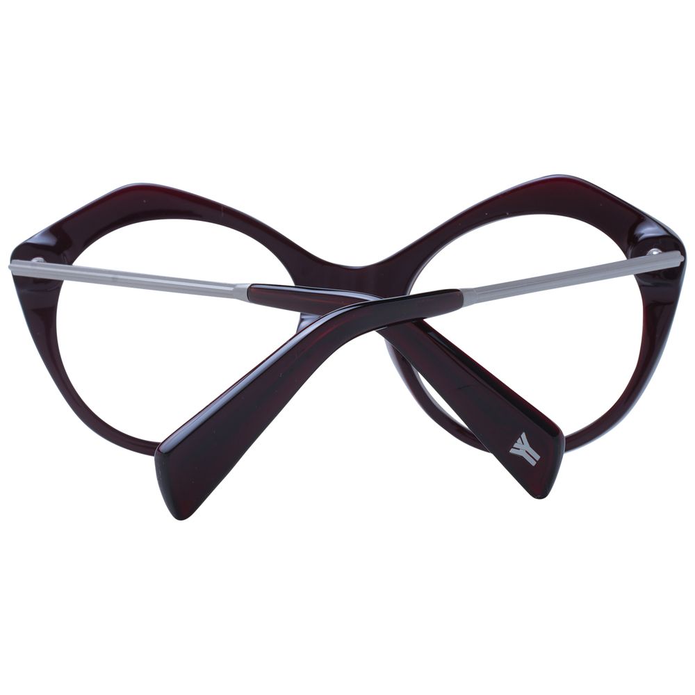 Yohji Yamamoto Burgunderfarbene optische Unisex-Rahmen