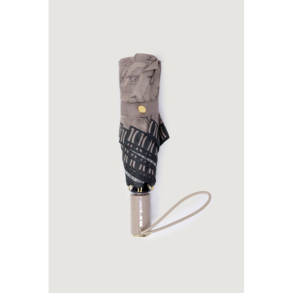 Alviero Martini Prima Classe Schwarzer Nylon-Regenschirm