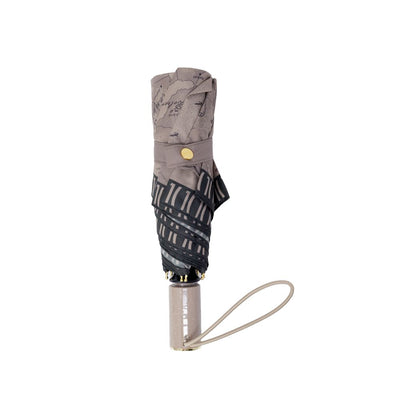 Alviero Martini Prima Classe Grauer Nylon-Regenschirm