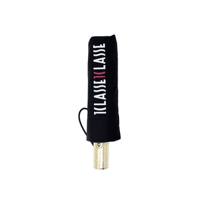 Alviero Martini Prima Classe Schwarzer Nylon-Regenschirm