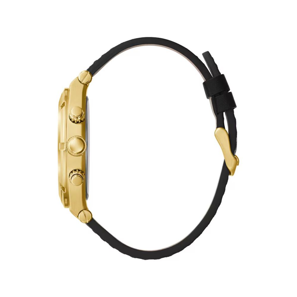 Guess Schwarze Lederuhr