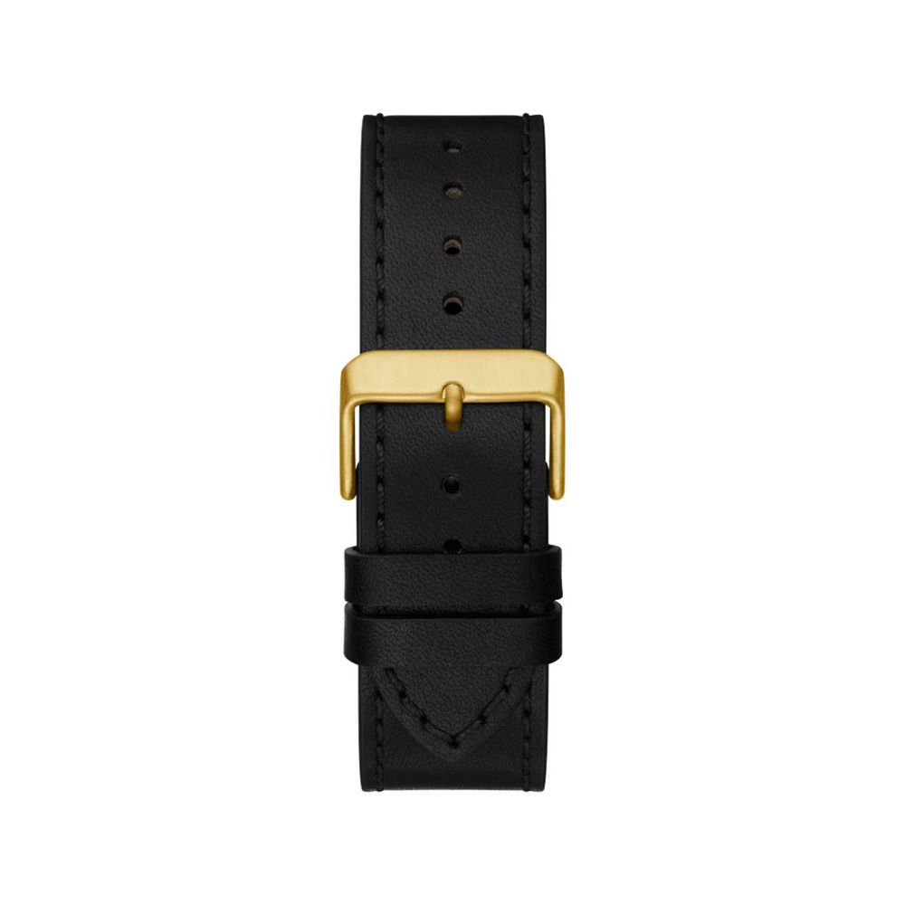 Guess Schwarze Lederuhr