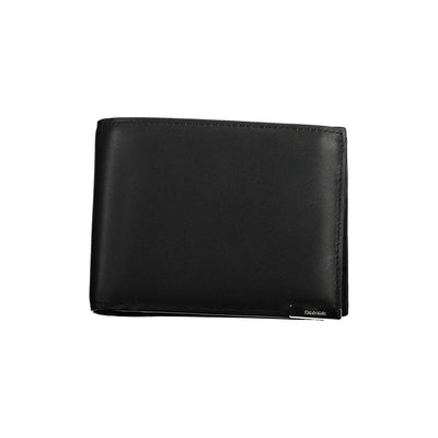 Calvin Klein Schwarzes Leder Portemonnaie