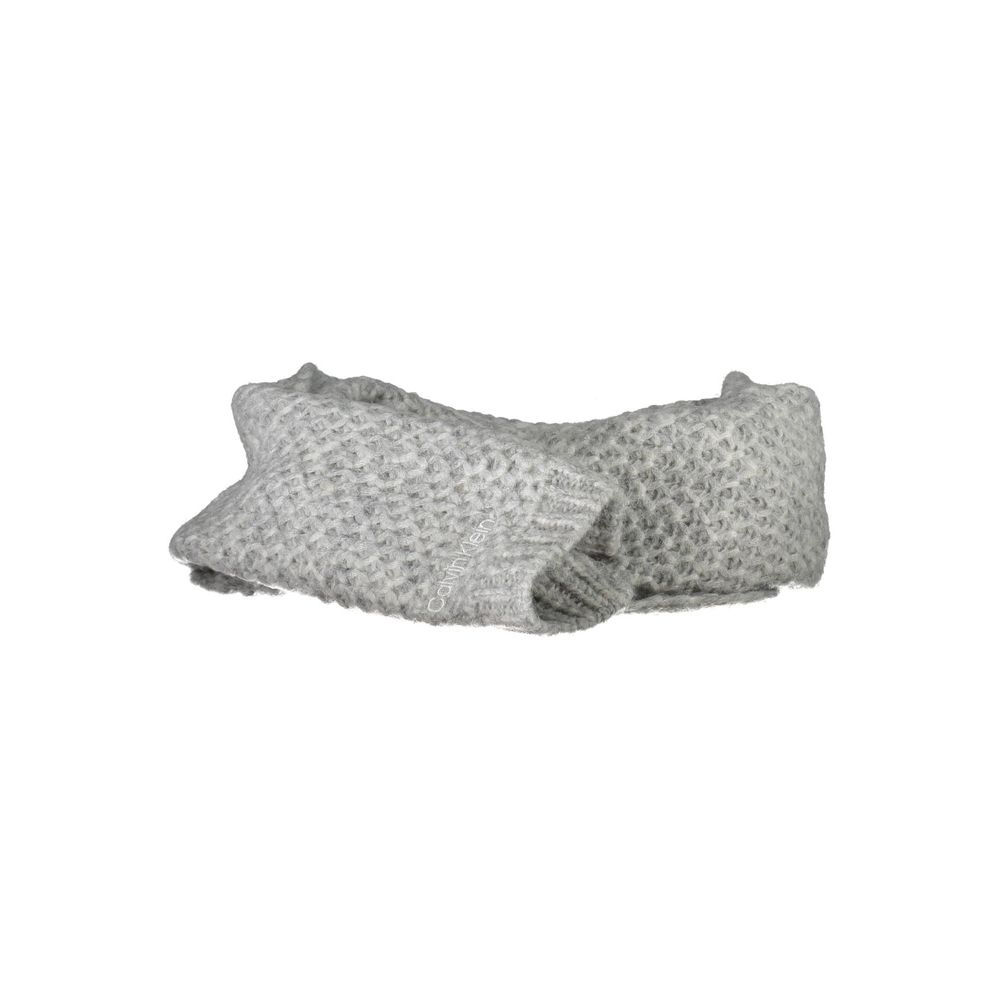 Calvin Klein Grauer Alpaka-Wollschal