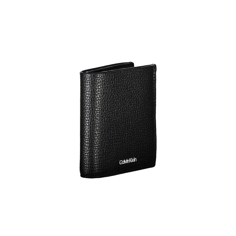 Calvin Klein Schwarzes Leder Portemonnaie