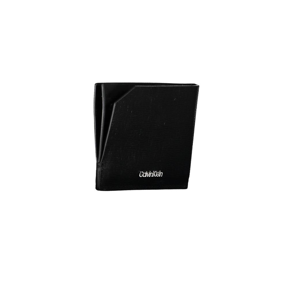 Calvin Klein Schwarzes Leder Portemonnaie