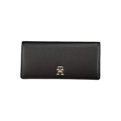 Tommy Hilfiger Schwarzes Portemonnaie aus Polyethylen