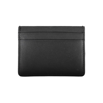 Calvin Klein Schwarzes Leder Portemonnaie