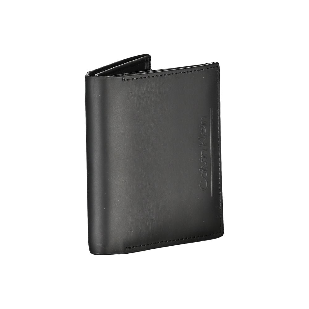 Calvin Klein Schwarzes Leder Portemonnaie