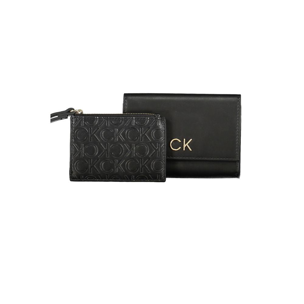 Calvin Klein Schwarzes Polyester Portemonnaie