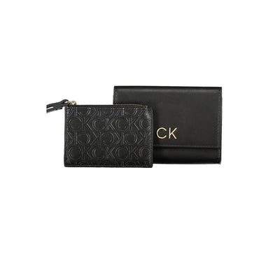 Calvin Klein Schwarzes Polyester Portemonnaie
