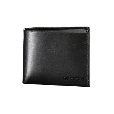 Calvin Klein Schwarzes Leder Portemonnaie