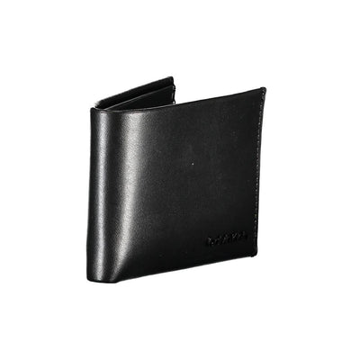Calvin Klein Schwarzes Leder Portemonnaie