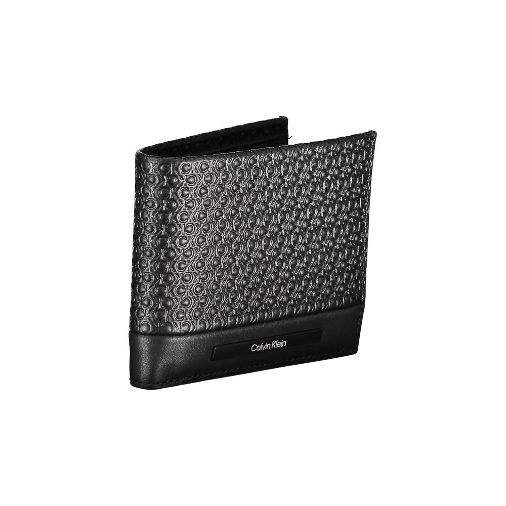 Calvin Klein Schwarzes Leder Portemonnaie