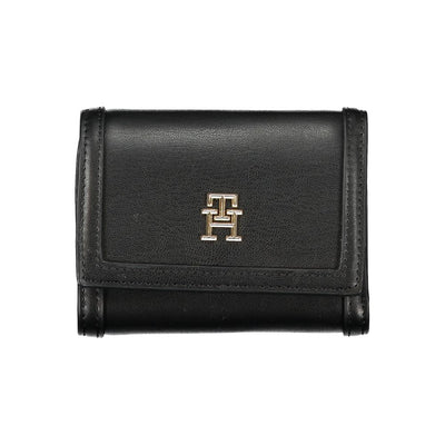 Tommy Hilfiger Schwarzes Portemonnaie aus Polyethylen