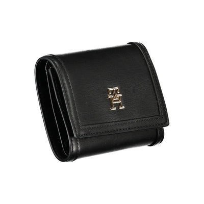 Tommy Hilfiger Schwarzes Portemonnaie aus Polyethylen