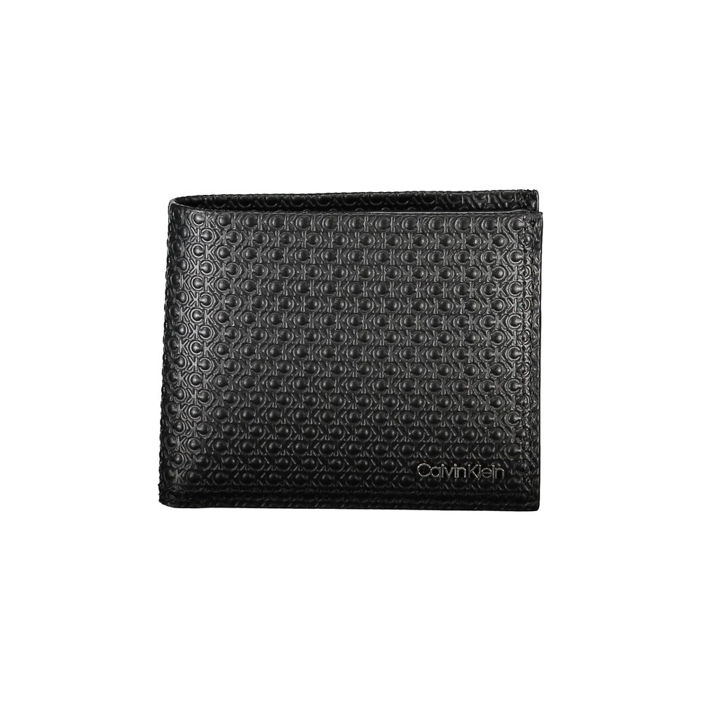 Calvin Klein Schwarzes Leder Portemonnaie