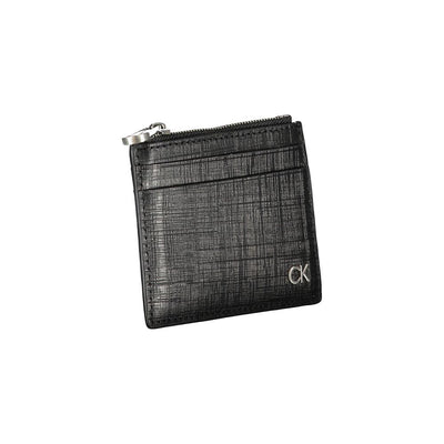 Calvin Klein Schwarzes Leder Portemonnaie