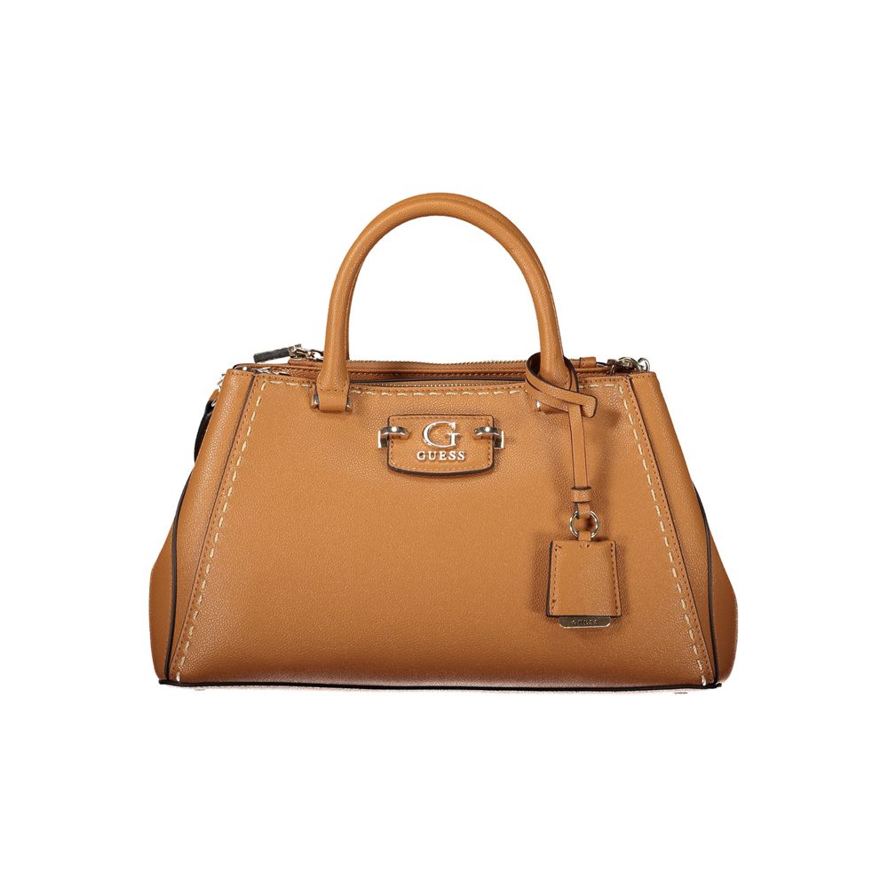 Guess Jeans Braune Polyethylen-Handtasche