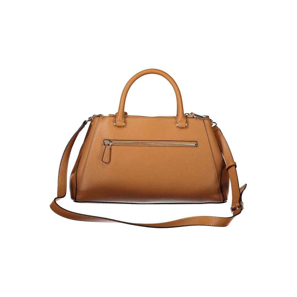 Guess Jeans Braune Polyethylen-Handtasche