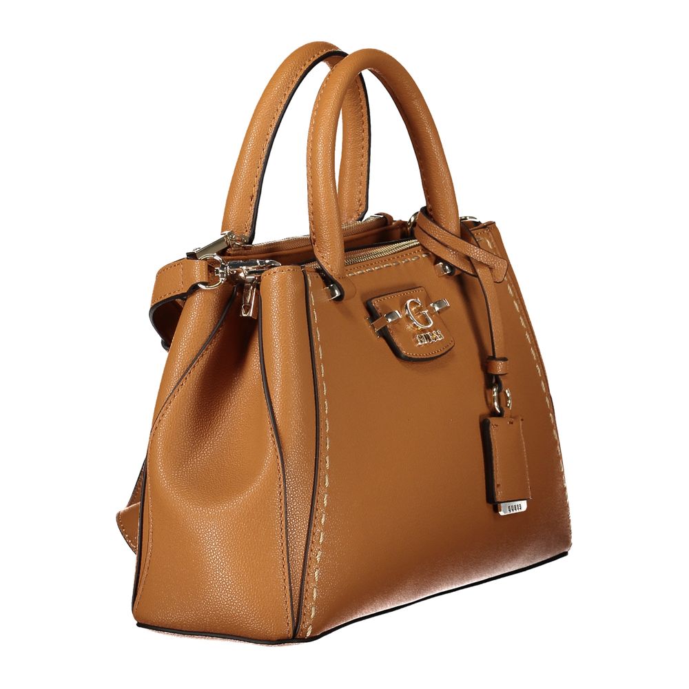 Guess Jeans Braune Polyethylen-Handtasche
