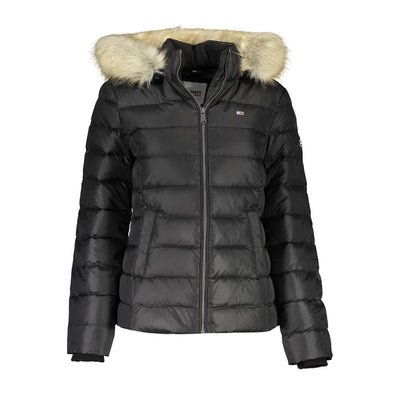 Tommy Hilfiger Schwarze Polyesterjacken &amp