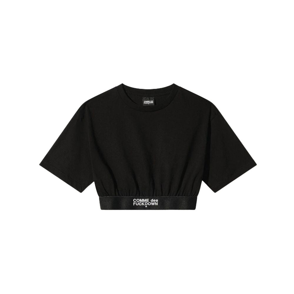 Comme Des Fuckdown Schwarze Baumwoll-Oberteile &amp