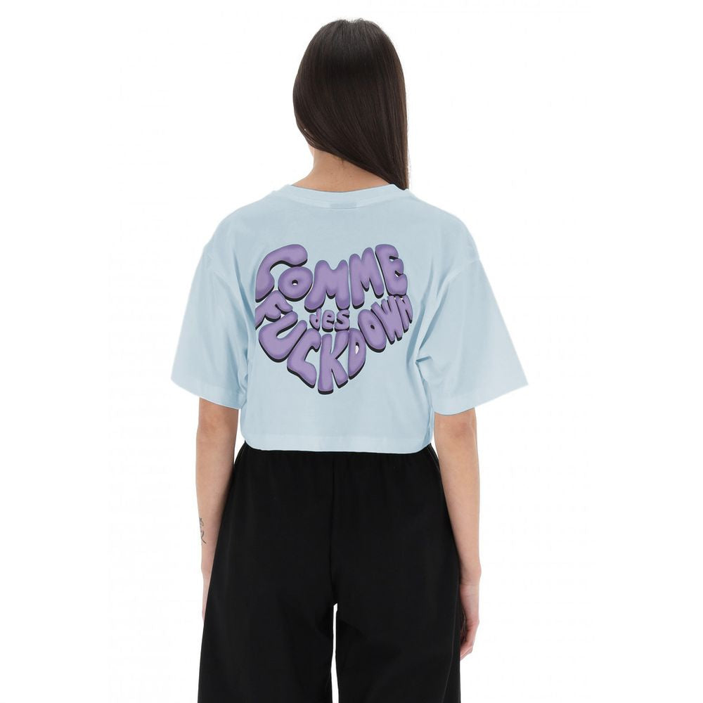 Comme Des Fuckdown Blaue Baumwoll-Oberteile &amp