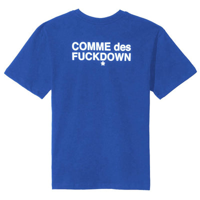 Comme Des Fuckdown Blaue Baumwoll-Oberteile &amp