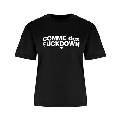 Comme Des Fuckdown Schwarze Baumwoll-Oberteile &amp