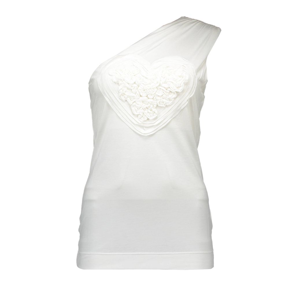 Love Moschino Weißes Elastan Oberteile &amp