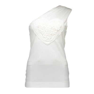 Love Moschino Weißes Elastan Oberteile &amp