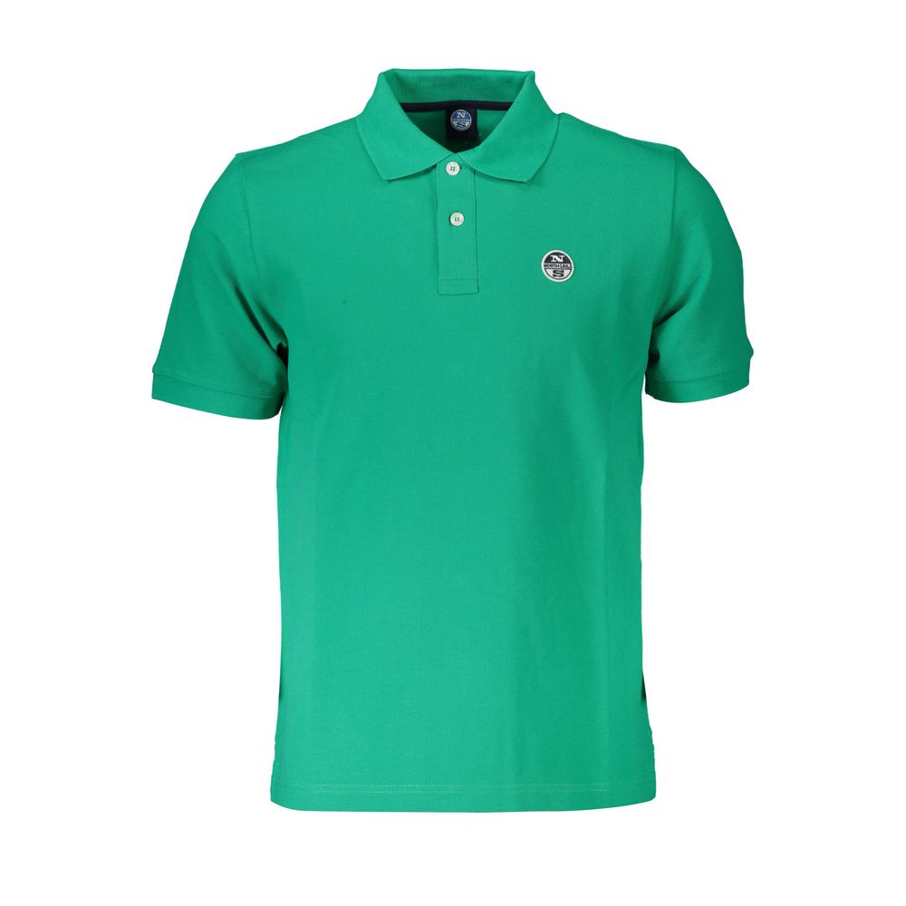 North Sails Grünes Baumwoll-Poloshirt