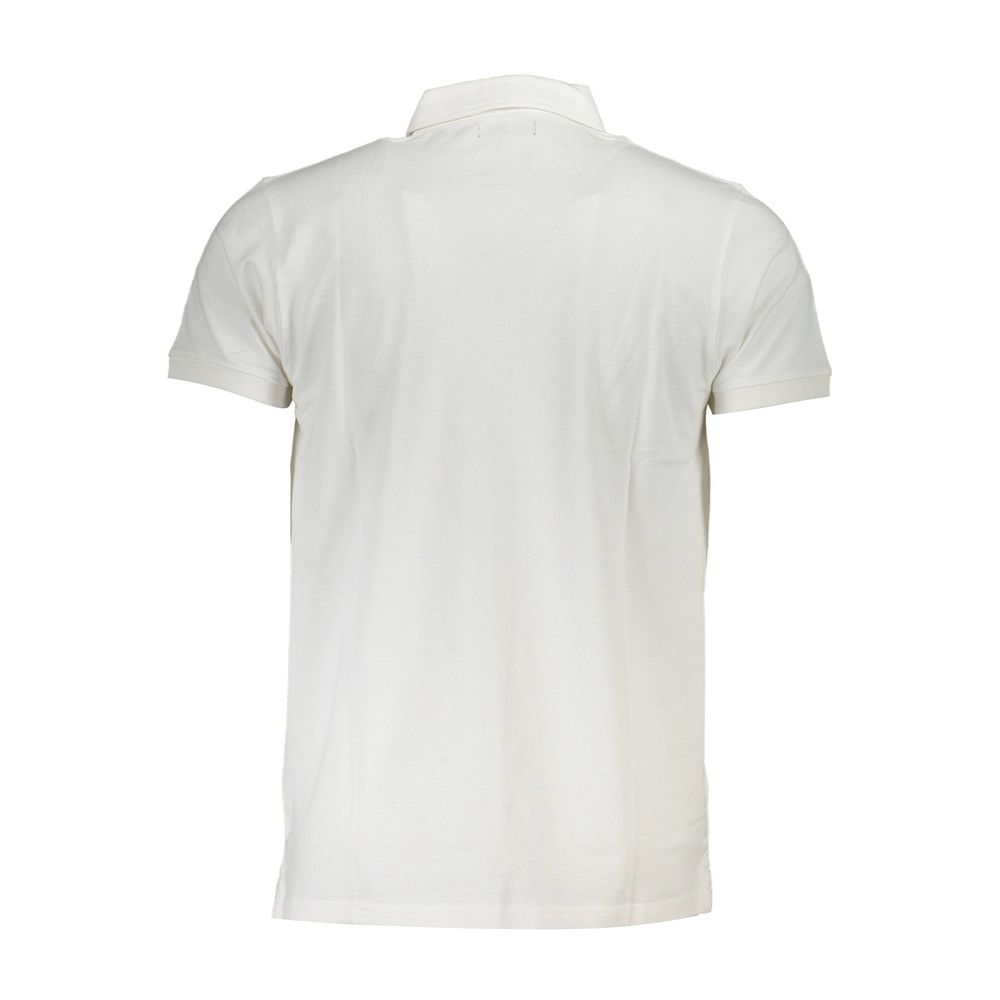 Cavalli Class Weißes Baumwoll-Poloshirt