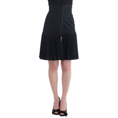Roberto Cavalli Schwarzer Rock aus Wolle