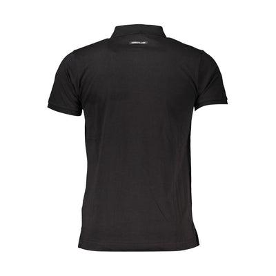 Cavalli Class Schwarzes Baumwoll-Poloshirt